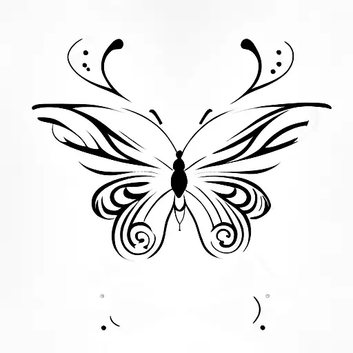 A minimalist tattoo of a butterfly symbolizing transformation and the medical profession tattoo design idea