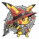 mafia pikachu pokemon tattoo design idea
