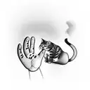 cat paw tattoo design idea