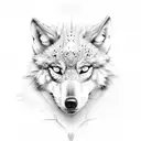 baroque wolf tattoo design idea