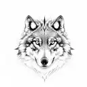 baroque wolf tattoo design idea