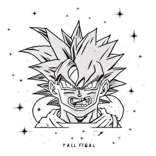 Space black hole  Dragon Ball Z Final Fantasy 7 tattoo design idea