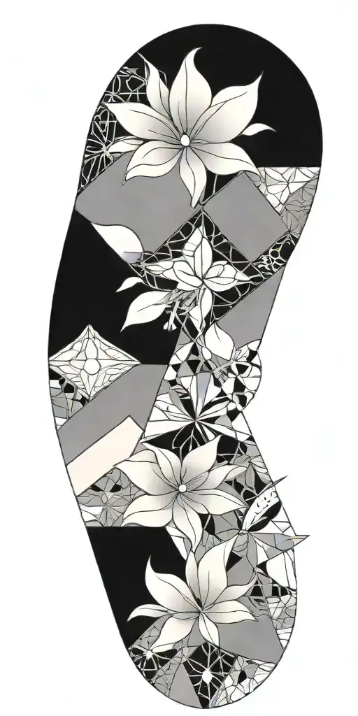 western jewelry, quilt patches tattoo design idea