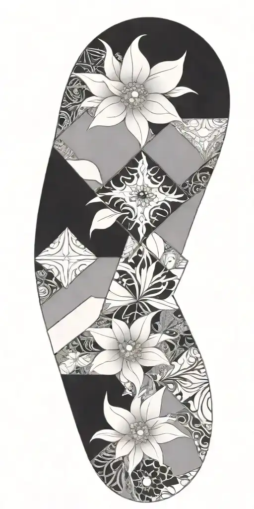 western jewelry, quilt patches tattoo design idea