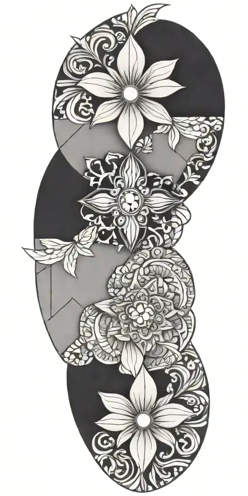 western jewelry, quilt patches tattoo design idea