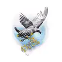 odins crows tattoo design idea