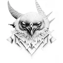 odins crows tattoo design idea