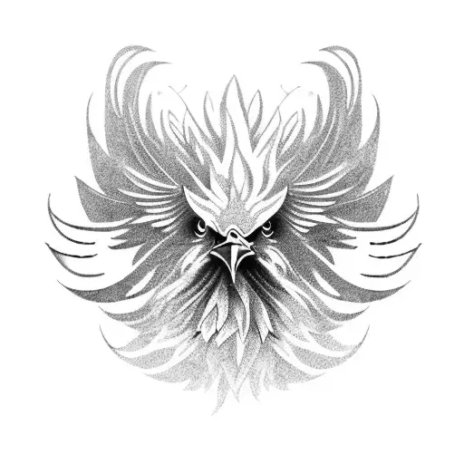 A fierce rooster standing tall and proud, with intricate blackwork details showcasing its strength and power tattoo design idea