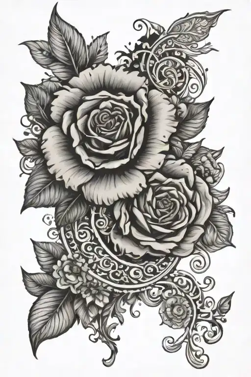 doodle art design featuring tattoo design idea