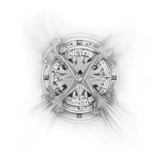 heaven stairs tattoo design idea