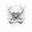 Saint Anthony fighting demons  tattoo design idea