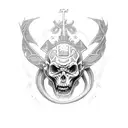 Saint Anthony fighting demons  tattoo design idea