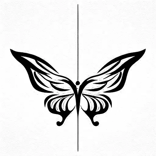 Phoenix and butterfly's  tattoo design idea
