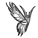 Phoenix with butterfly's  tattoo design idea