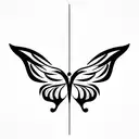 Phoenix and butterfly's  tattoo design idea