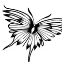 Phoenix and butterfly's  tattoo design idea
