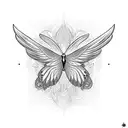 Phoenix with butterfly's  tattoo design idea