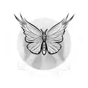 Phoenix with butterfly's  tattoo design idea