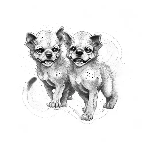 baby cerberus tattoo design idea
