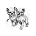 baby cerberus tattoo design idea