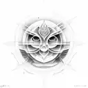 A serene meditation scene in a mystical astral realm tattoo design idea