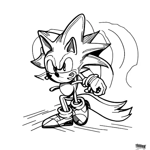 sonic the hedgehog  tattoo design idea