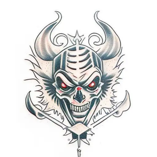 devil on flicker scooter tattoo design idea