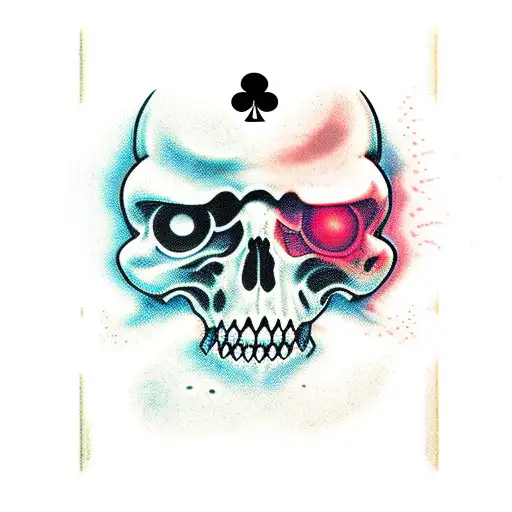 gambling zombie tattoo design idea