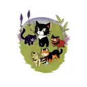 Warrior Cat with Sage of Six Paths tattoo design idea