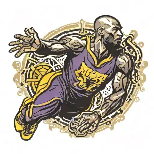 kobe bryant logo and black panther tattoo design idea
