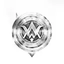 wonder woman logo captain america shield tattoo design idea