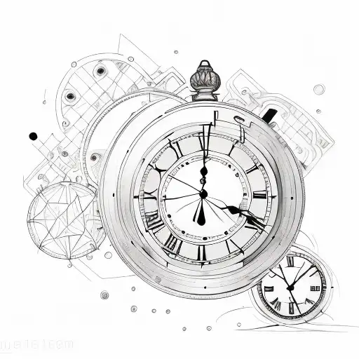 three clocks side by side at 6:14, 6:15, 6:23 tattoo design idea