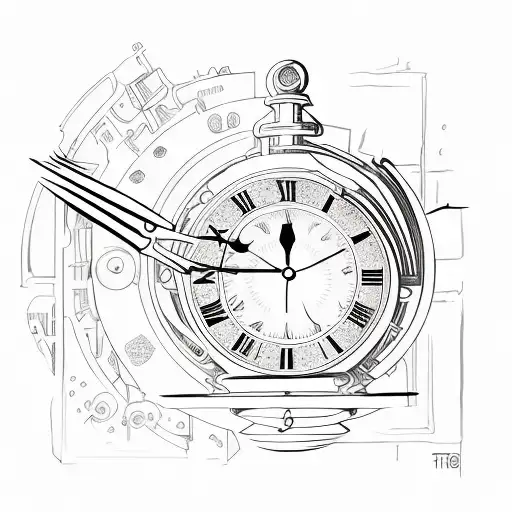 three clocks 6:14, 6:15, 6:23 tattoo design idea