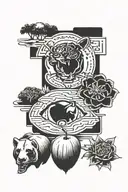 3 dates, Penn State Nittany Lions, and Corolla Beach NC tattoo design idea