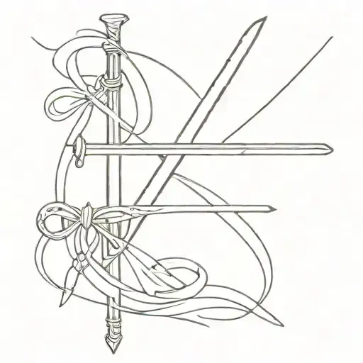 THE WORD RESURRECTED WITH A KATANA tattoo design idea