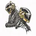 daft punk tattoo design idea
