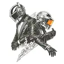 daft punk tattoo design idea