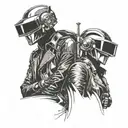 daft punk tattoo design idea