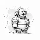 michelin man drink alcohol  tattoo design idea