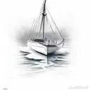 boat burning tattoo design idea