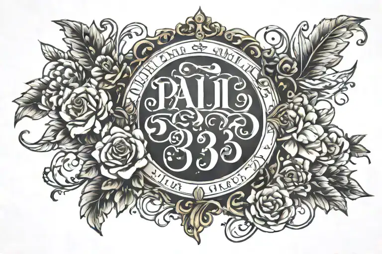 Psalm 23 tattoo design idea