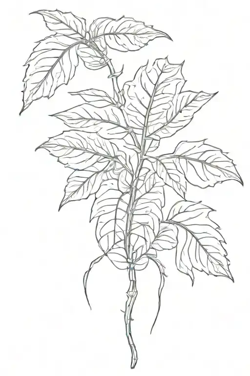  plantain leaf, cooking symbols, celestial symbols and horse  tattoo design idea