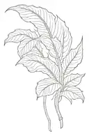 plantain leaf, cooking symbols, celestial symbols and horse  tattoo design idea