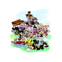 Mix of the following characters: Albator Alice wonderland Animaniacs Batman, joker & harley quin Bowser Buzz l’eclair Ca tattoo design idea