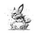 Albator Alice wonderland Animaniacs Batman, joker & harley quin Bowser Buzz l’eclair Captain crochet Chien et chat Chun  tattoo design idea