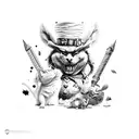 Albator Alice wonderland Animaniacs Batman, joker & harley quin Bowser Buzz l’eclair Captain crochet Chien et chat Chun  tattoo design idea