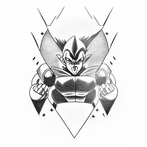 Vegeta, poker,  strength, honor, gym, family tattoo design idea