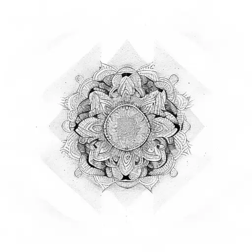 Mandala trip tattoo design idea