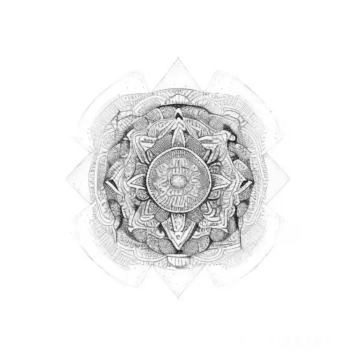 Mandala trip tattoo design idea