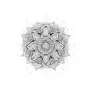 Mandala trip tattoo design idea
